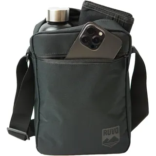 RUVO® Umhängetasche Herren I Stylische Crossbody Bag für Alltag & Freizeit I Praktische Herren Umhängetasche I Leicht, Kompakt und Vielseitig (Schwarz - Medium) - Kompakt
