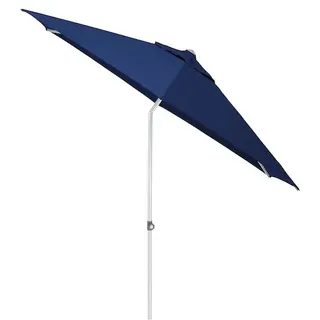 Kettler EASY PUSH Schirm Schirm Ø 300 cm, UPF 50+, silber/ blau, Aluminium/Polyester mit PU Beschichtung