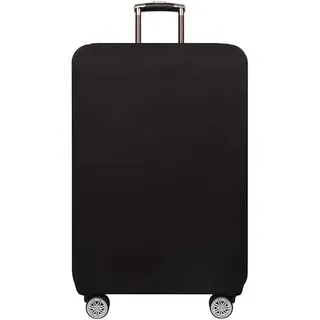 Kofferschutzhülle Elastisch Luggage Cover L XL Kofferbezug Einfarbig Elastische Schutzhülle Für Reisekoffer Elastan Wasserabweisend (Schwarz,S (19"-21" Inches))