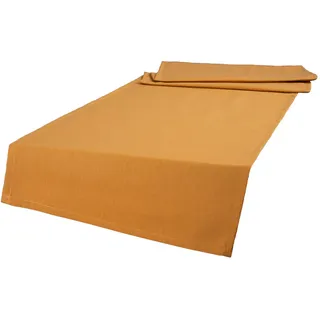 beties Heimtextil Tischläufer, Gelb, Textil, Uni, Rechteckig, 40x130 cm, Oeko-Tex® Standard 100, Wohntextilien, Tischwäsche, Tischläufer