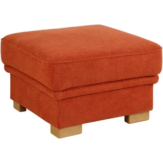 Hocker OTTO HOME "Amrum", orange (terra), B:73cm H:46cm T:73cm, Struktur Blume (100% Polyester);Jacquard ( 100% Polyester );Chenille (90% Polyester, 10% Polyacryl), Hocker, Hocker, mit Federkern