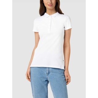 Poloshirt mit Label-Stitching Modell 'Epola', Weiss, XL