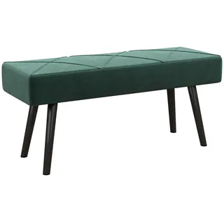 Homcom Sitzbank Bettbank Samt Grün 100 x 36 x 45 cm