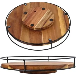 FELIXLEO Gewürzregal Drehteller Schrank Organizer 30 cm Holz 360° drehbar Gewürzregal Küche