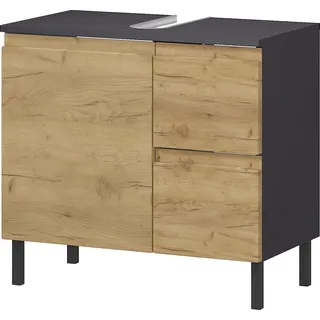 Germania Waschbeckenunterschrank 60 x 56 x 34 cm Grau/Eiche