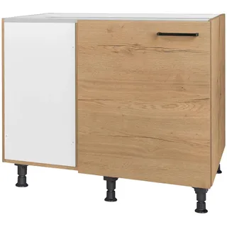 Nobilia Eckunterschrank Structura, Eiche, Holzwerkstoff, 1 Fächer, nicht einzeln stellbar, Eckteil, 125x87x65 cm, individuell planbar, Küchen, Küchenmöbel, Küchenschränke, Eckschränke Küche