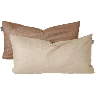 SCHIESSER Kissenbezug Doubleface 40 x 80 cm Sand