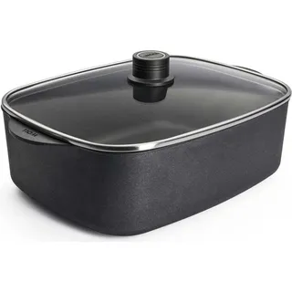 Woll, Logic Induktion, Gussbräter 33 x 26 cm, 11 cm hoch, 7,5 Liter inkl. Sicherheitsglasdeckel - Schwarz