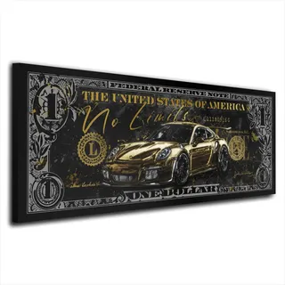 Leinwandbild Wandbild Porsche No Limits Kunstdruck XXL Wanddeko Größe 125x50x2cm