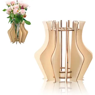 Kreative Holzvase Zum Selbstzusammenbauen, Fassungsvermögen 33 Blumen, Ideal Für Blumenliebhaber Und Fürs Büro