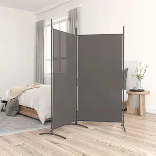 Paravent Outdoor Wetterfest Blackout Curtain 2-TLG. Paravent Anthrazit 175x180 cm Stoff