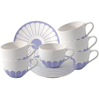Villeroy & Boch Fleur Couleur Kaffeetasse 0,16 l Blau 6 St.