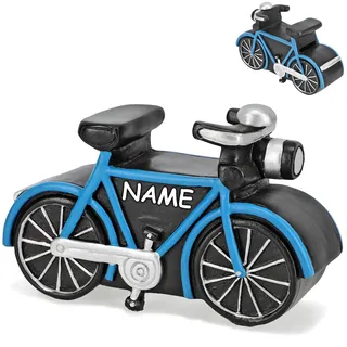 alles-meine.de GmbH Spardose Verschiedene Modelle wählbar mit Verschluss - aus Kunstharz/Polyresin Fahrrad/Bike - E-Bike inkl. Name - mit Verschluss - aus Polyresin /..