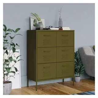 vidaXL Schubladenschrank 80 x 101,5 x 35 cm Olivgrün