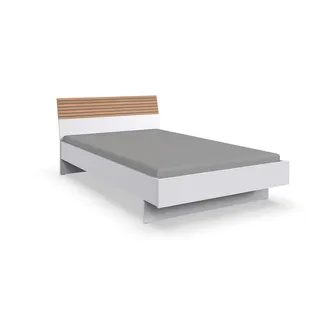 WIMEX Boxxx Bett, Weiß, Eiche Artisan, 120x200 cm, BQ - Bündnis für Qualität, Made in Germany, DIN EN ISO 9001, Schlafzimmer, Betten, Futonbetten