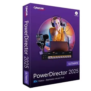 Cyberlink PowerDirector 2025 Ultimate, Windows 11/10, Dauerlizenz, Code in a Box