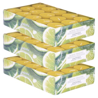 pajoma Duftteelicht Lemongras, 90 Stück (3 x 30er Pack) in Verschiedenen Düften erhältlich