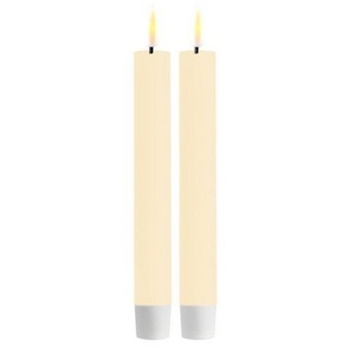 Deluxe Homeart LED-Kerze LED Kerze Creme Stabkerze 15 cm beige Ø 2,2 cm x 15 cm