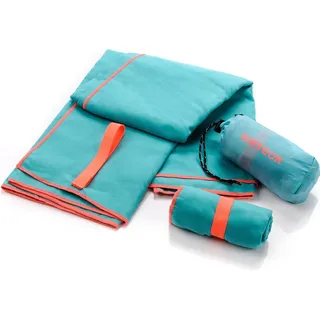 Handtuch Sporttuch schnelltrocknend Mikrofaserhandtuch Größe L 80 x 130 cm Türkis - Türkis
