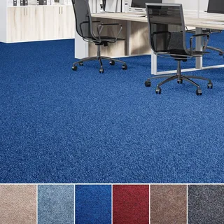 Floordirekt Nadelfilz-Teppich Malta | Bodenbelag aus Nadelvlies für Wohnraum und Büro | Kälteisolierend & trittschalldämmend | Viele Farben & Größen (200 x 250 cm, Dunkelblau)