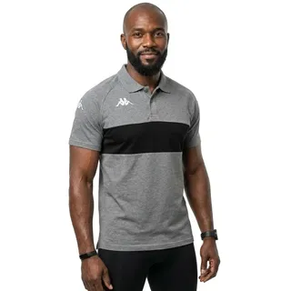 Kappa Dianetti Kurzarm-poloshirt - Grey Melange / Black - S