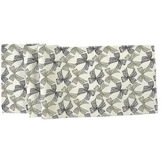 Sander, Tischdecke, Weihnachts Tischläufer BOWS Taupe/Anthrazit (150 x 40 cm)