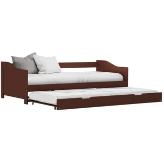 vidaXL Ausziehsofa 90 x 200 cm Dunkelbraun