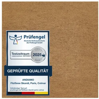 Andiamo Teppichfliese Skandi, selbstklebend, Gesamthöhe 4 mm, rechteckig, 40x40 cm, 25 Stück (4 qm), 50 Stück (8 qm) oder 100 Stück (16 qm) beige