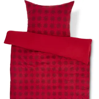 Tchibo - Microfaser-Fleece-Bettwäsche - dunkelrot
