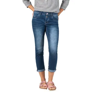 Timezone 7/8 Damen Jeans Slim NALITZ 7/8- Mid Waist - Slim Fit - Blau W24-W33, Größe:W 25, Farbe:T1 70080.3014-31-6442 Brisk Blue wash - 25W