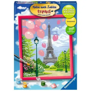Ravensburger Malen nach Zahlen 28912 - Frühling in Paris - Perfektes Malergebnis durch hochwertiges Künstlerzubehör, ohne Rahmen