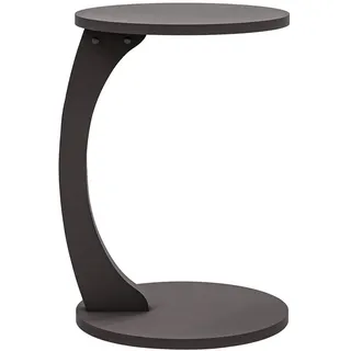 [en.casa] Beistelltisch Grau Holzwerkstoff 56 x Ø 38 cm