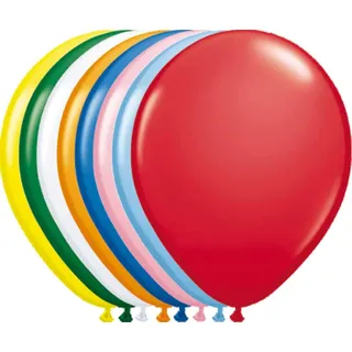 Bunte einfarbige Luftballons - 100er Pack, Sortiert, Rot, Gelb, Grün, Blau
