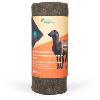 Andermatt Biogarten Kompostvlies aus Schafwolle 130 x 110 cm – natürliche Kompostabdeckung, atmungsaktiv, wasserdurchlässig, für Komposter, Hochbeet & Garten