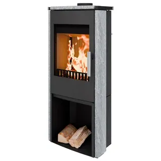 HAAS & SOHN Kaminofen »MONTEGROTTO«, serpentino/schwarz, Naturstein, 6 kW