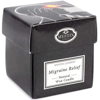 Mystix London | Migraine Relief - Duftkerze klein 8cl | Best Aroma für Home, Kitchen, Living Room und Bathroom | ideal as a Gift | Reusable Glass Jar