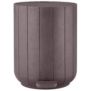 blomus Mülleimer Treteimer -KUA- Abfalleimer, Kosmetikeimer für Badezimmer, mit Pedal, 3L Volumen, Robust, Soft-Close Funktion, Recyceltes Material braun