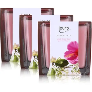 Essentials by Ipuro Duftkerze flower bowl 125g - Die wunderbare Begegnung von blumiger Note und belebender Frische (3er Pack)