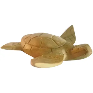 Wogeka Wasserschildkröte Holz Tier Afrika Figur Dekoration Handarbeit Schnitzerei KTier 115