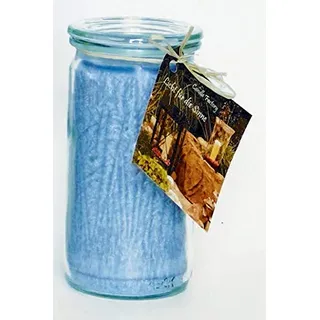 Candle Factory Mini-Jumbo Kerze ohne Duft Glas in tollen Farben Ohne Duft Mini-Jumbo hellblau