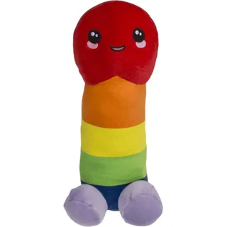 XL Regenbogen Plüsch-Penis LGBTQ Stofftier Plüschkissen - Bunt
