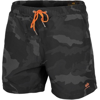 Alpha Industries Basic Swim Short black camo, Größe L