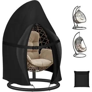 Regenabdeckung Hängesessel 210D Oxford reißfest schwarz 120x207cm