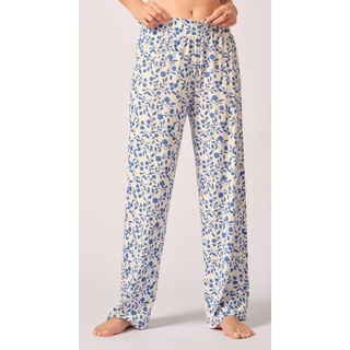 Skiny Pyjamahose Damen Schlafanzughose (1-tlg) Modisches Design blau 42HELLER-SHOES