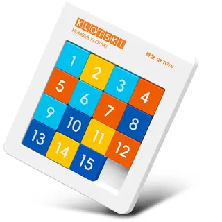 4x4 Klotski Puzzle Magnetische Gleitzahl 15-stellige Version ABS Denksportaufgaben Schiebepuzzles Spielzeug Tangram Puzzle Intelligenz (Macaron Farbe)
