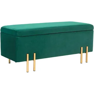 Homcom Truhenbank Samt Grün 100 x 40 x 42 cm
