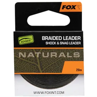 Fox Naturals Braided Leader 20m 30lb 13,6kg Shock & Snag Leader