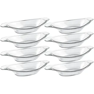 SiaBiced 8 Teilige Bananensplit Schalen, Eisbecher Servierschale, Dessertschale, Puddingschale, Soßenschalen für Obst, Gemüse, Kekse und Süßigkeiten
