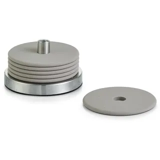 Zeller 27223 Glasuntersetzer-Set, 7-teilig, Edelstahl/Silikon, grau, 1 - Pack