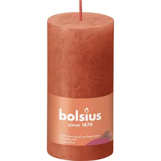 Bolsius  Rustik Stumpenkerze 10 x 5 cm herbstliches orange